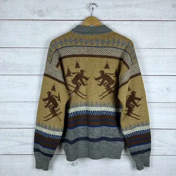 Vintage 1980s LOBO Pendleton Ski Sweater XL - Picture 2 of 7